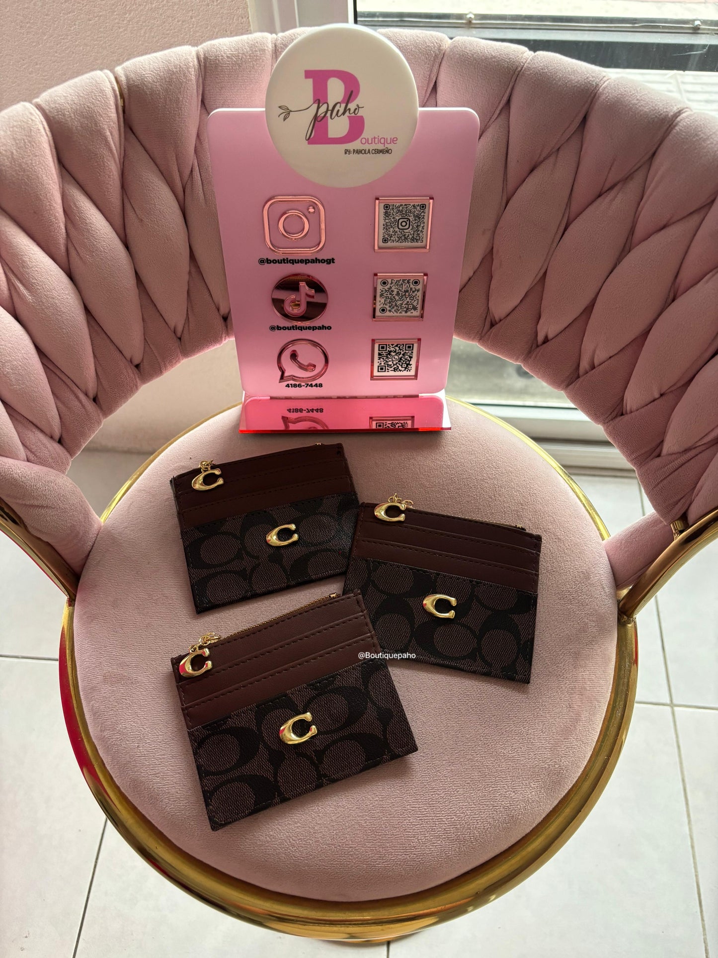 TARJETERO COACH CAFÉ