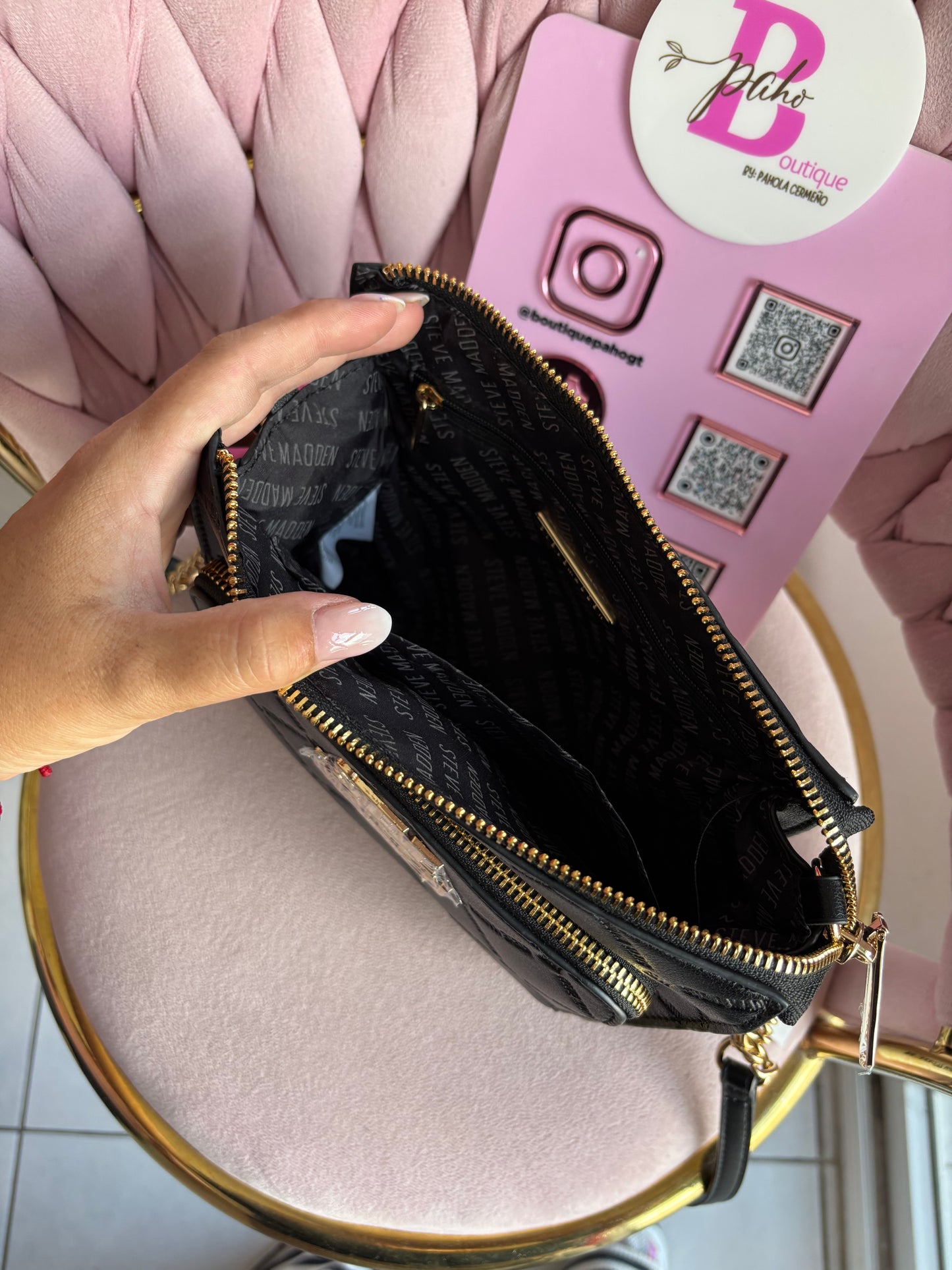 BOLSO STEVE MADDEN NEGRO ORIGINAL