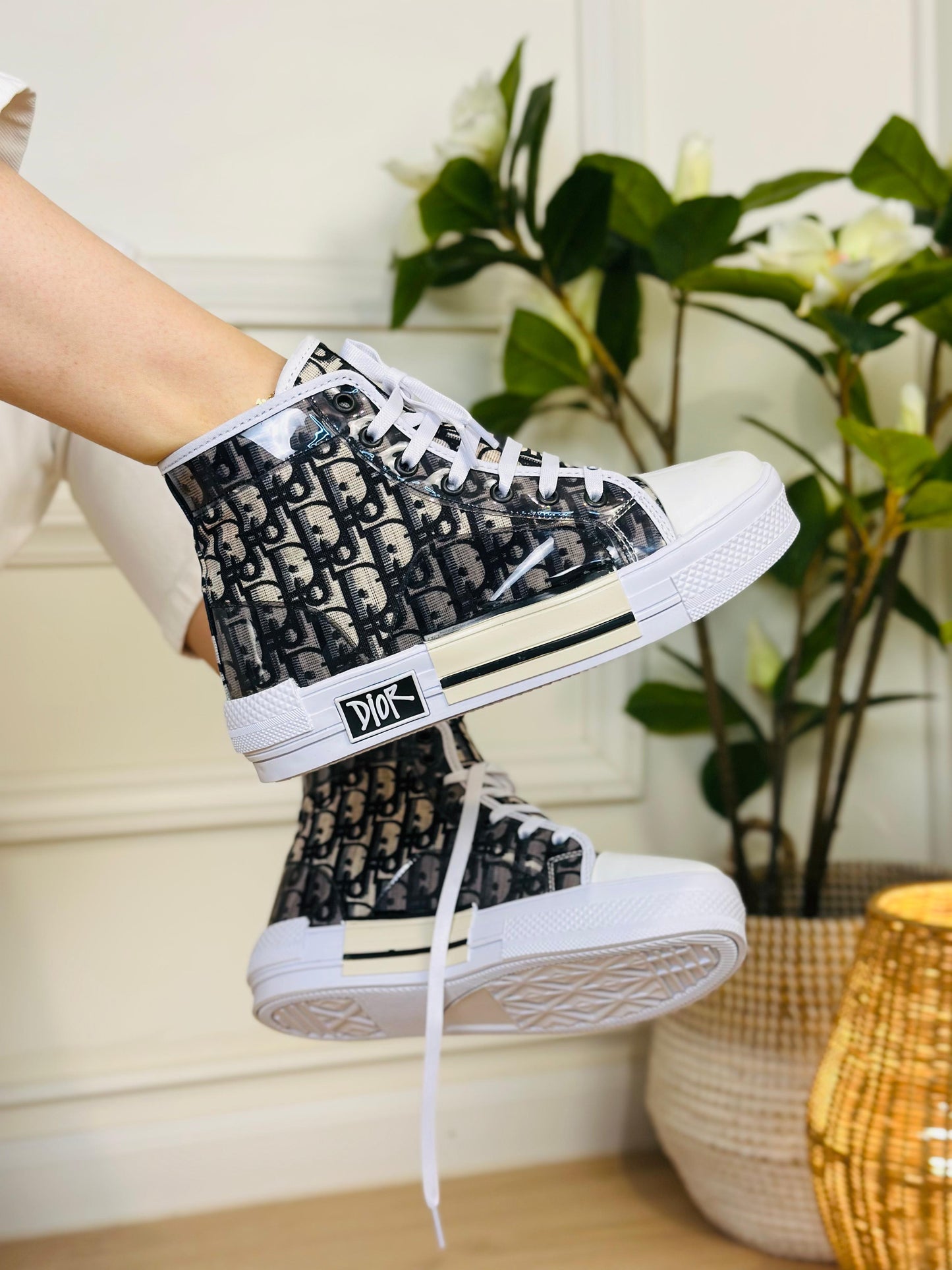 TENIS DIOR ALTOS NEGROS DUPE