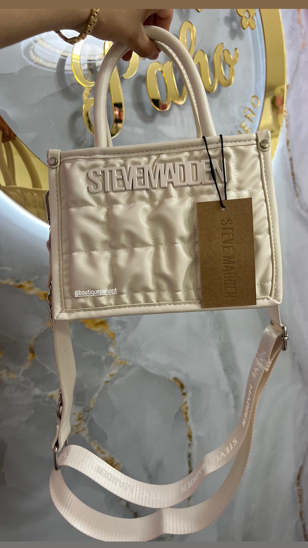 BOLSO STEVEMADDEN COLOR BLANCO VAINILLA ORIGINAL