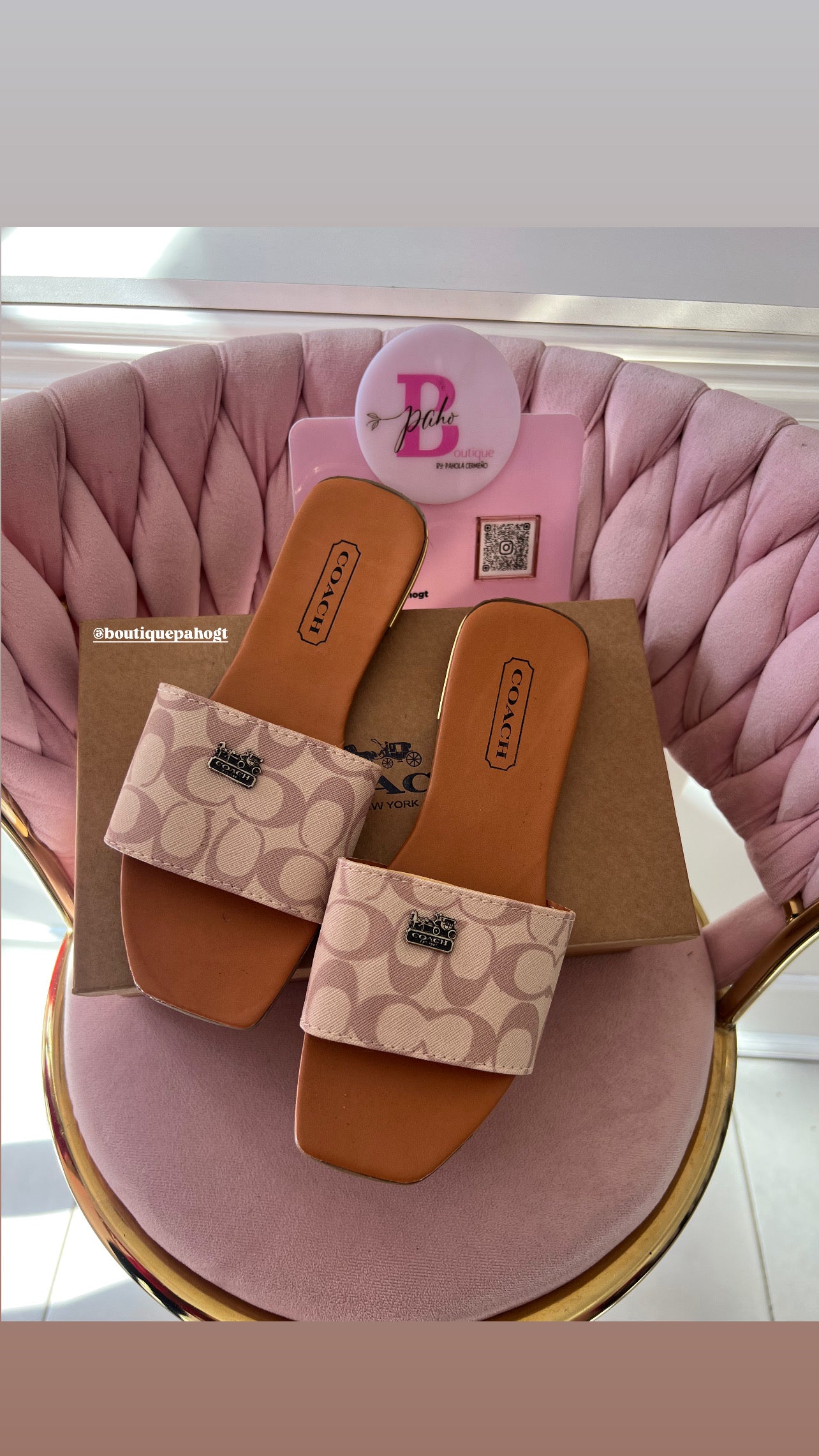 SANDALIAS COACH BEIGE