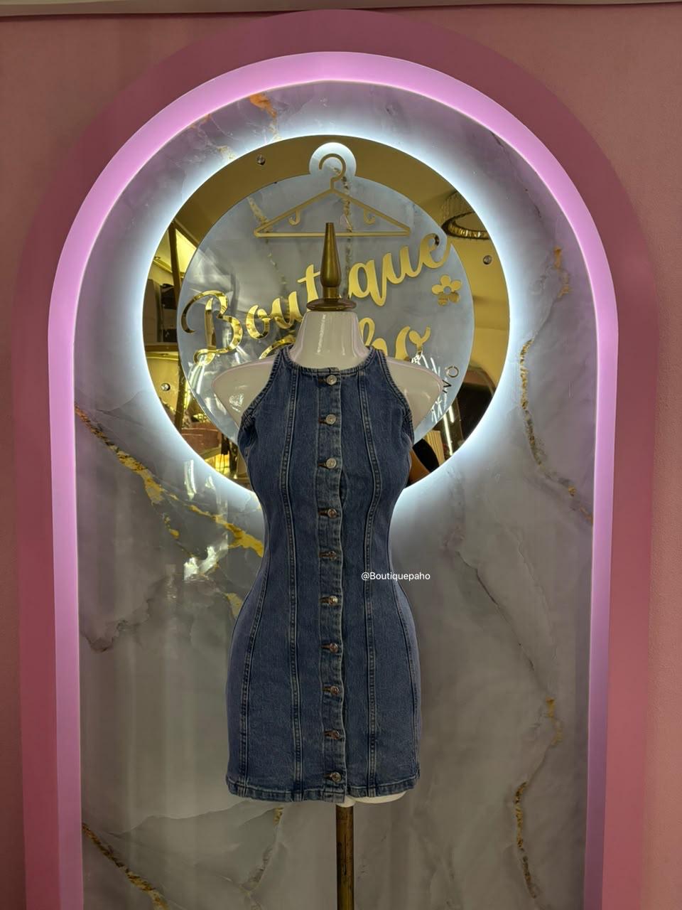 VESTIDO DE LONA SIN MAGAS