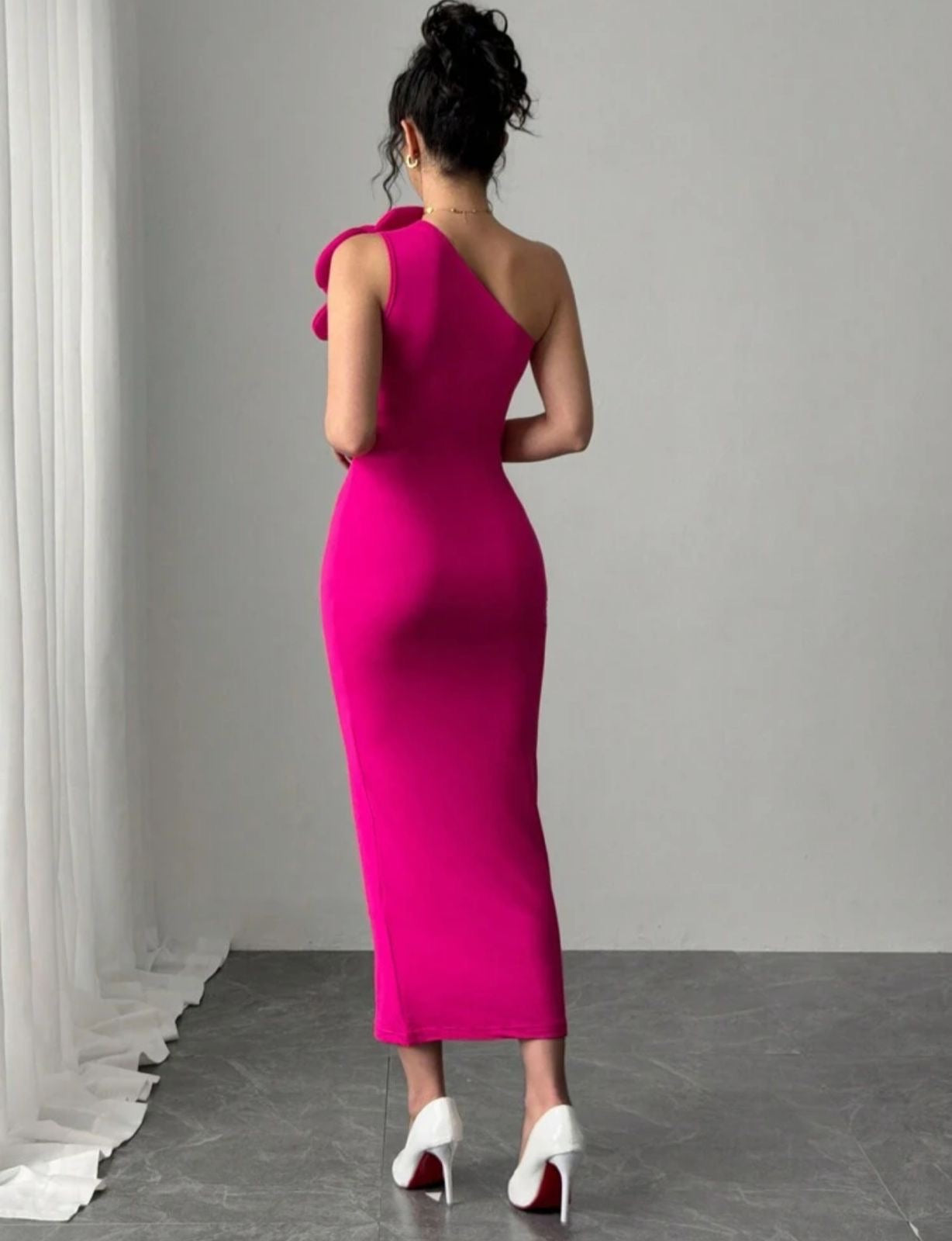 VESTIDO FUCSIA LARGO