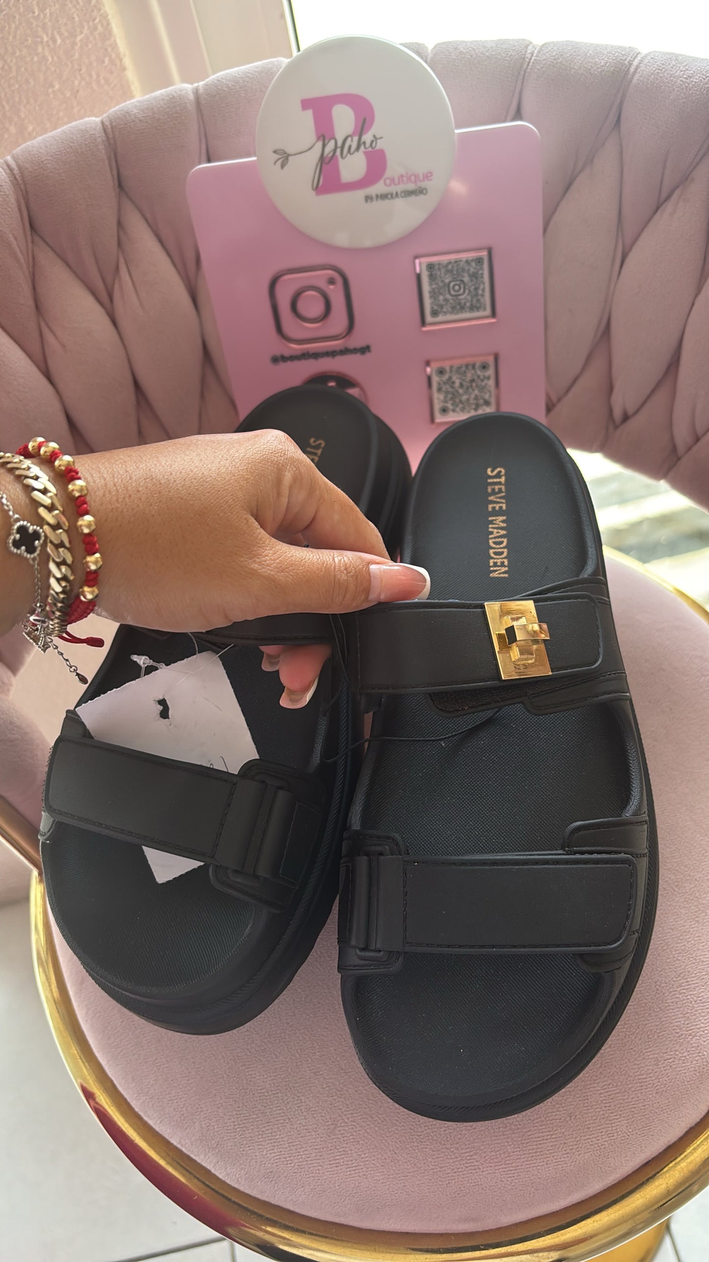 SANDIALIAS STEVE MADEN NEGRAS ORIGINALES