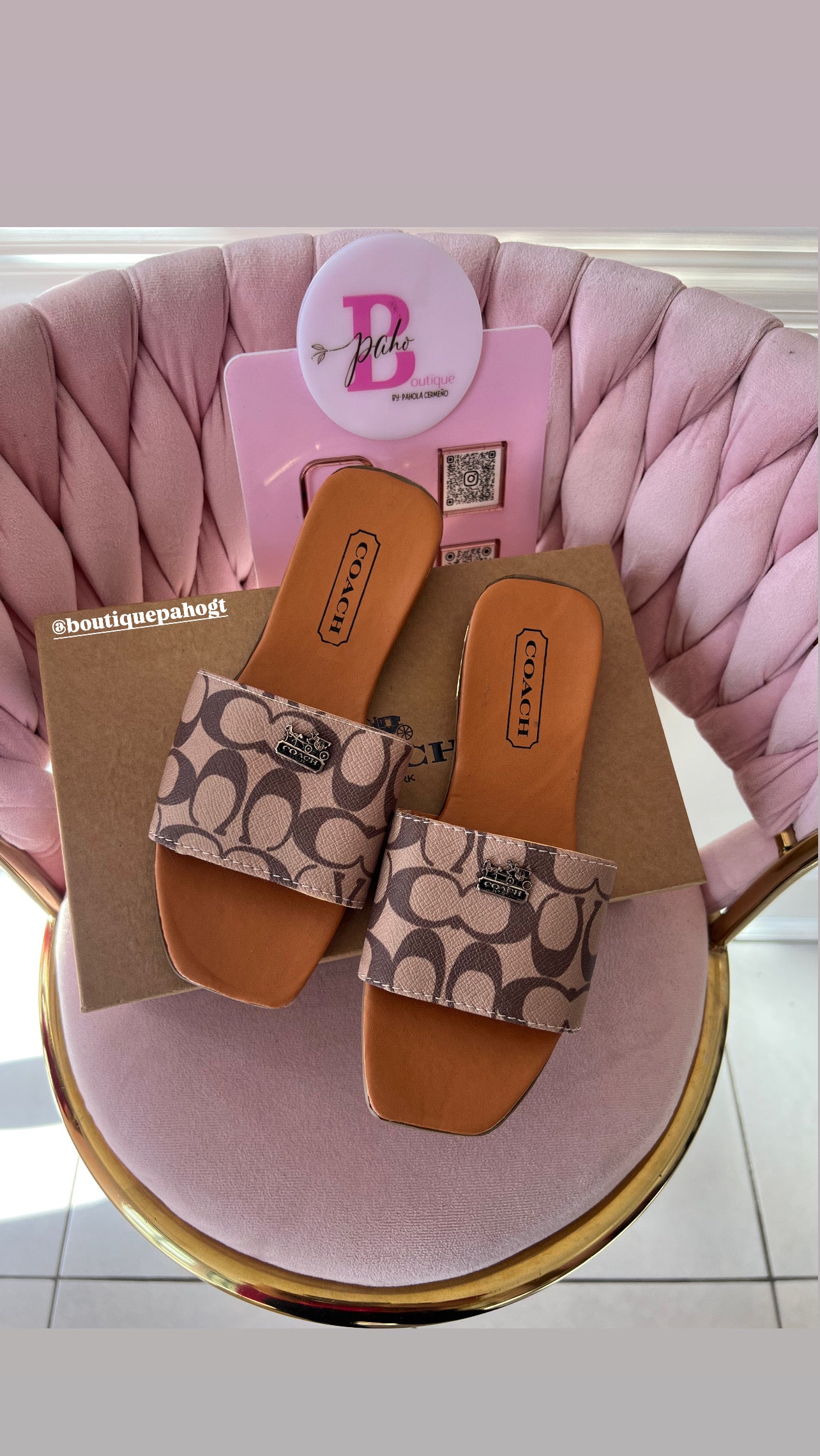 SANDALIAS COACH COLOR CAMEL