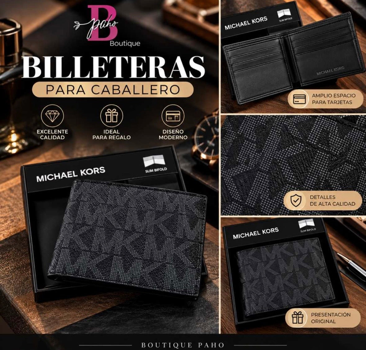 BILLETERA MICHAEL KORS ORIGINAL CABALLERO