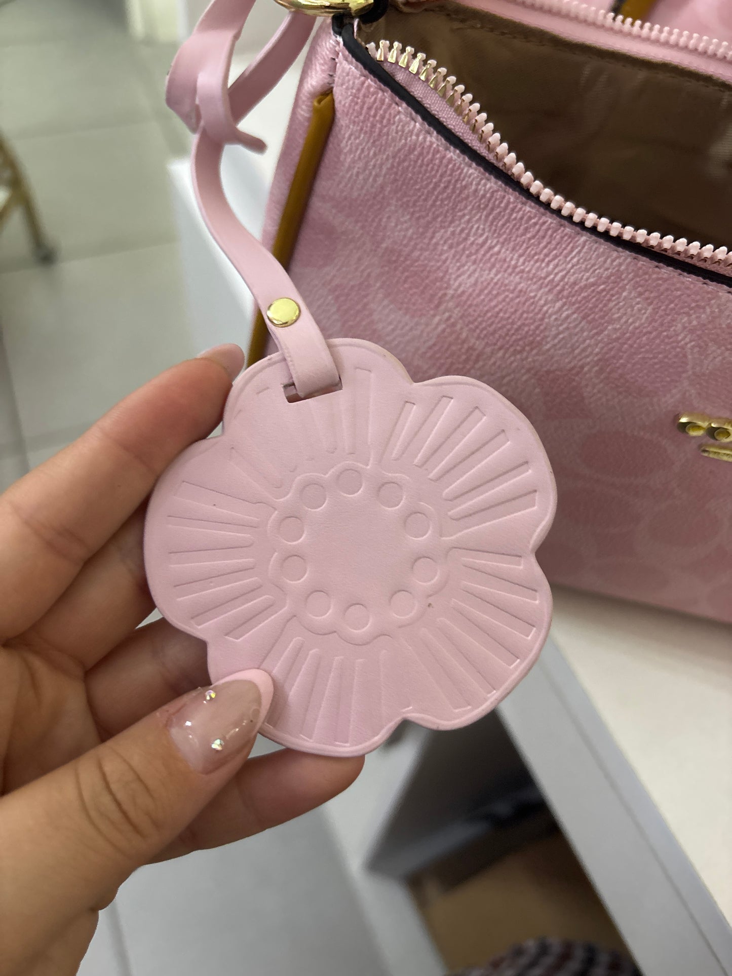 BOLSA COACH ROSA LUNA DOBLE CORREA DUPE