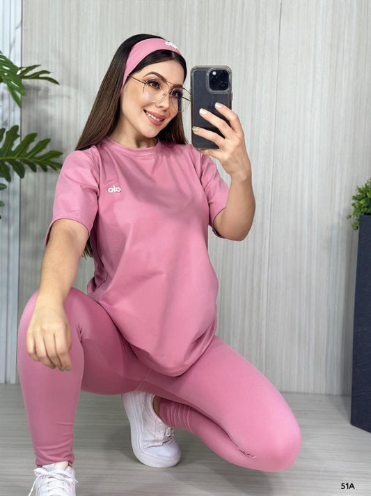 CONJUNTO ALO COLOR ROSADO DUPE