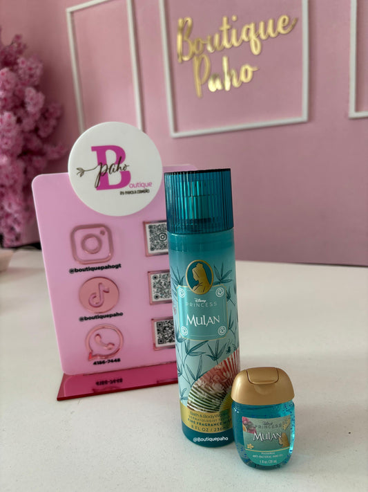 KIT DE SPLASH Y GEL ANTIBACTERIAL PRINCESA MULAN