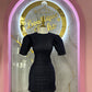 VESTIDO DE LONA MANGAS TIPO PRINCESA ZARA
