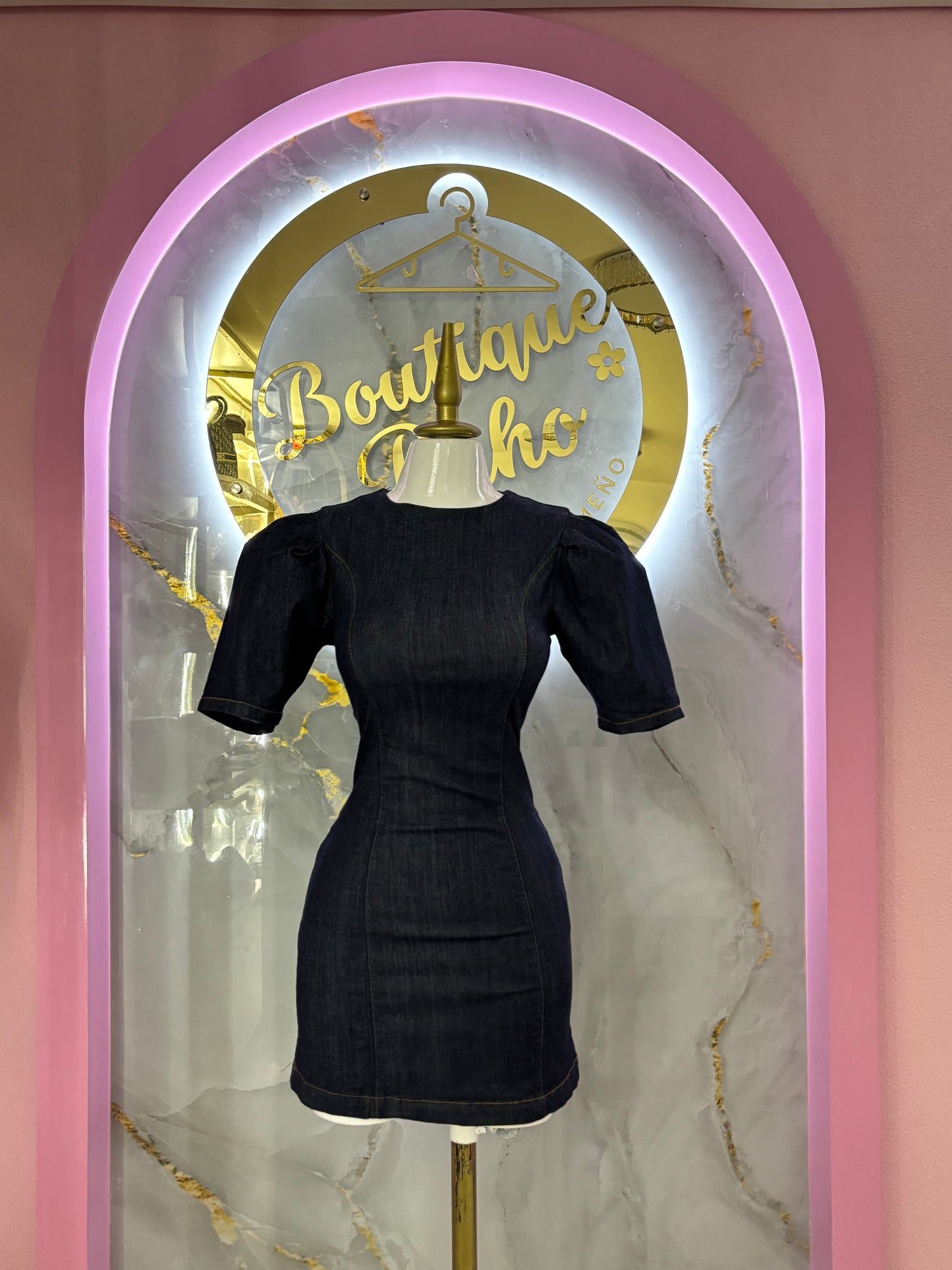 VESTIDO DE LONA MANGAS TIPO PRINCESA ZARA