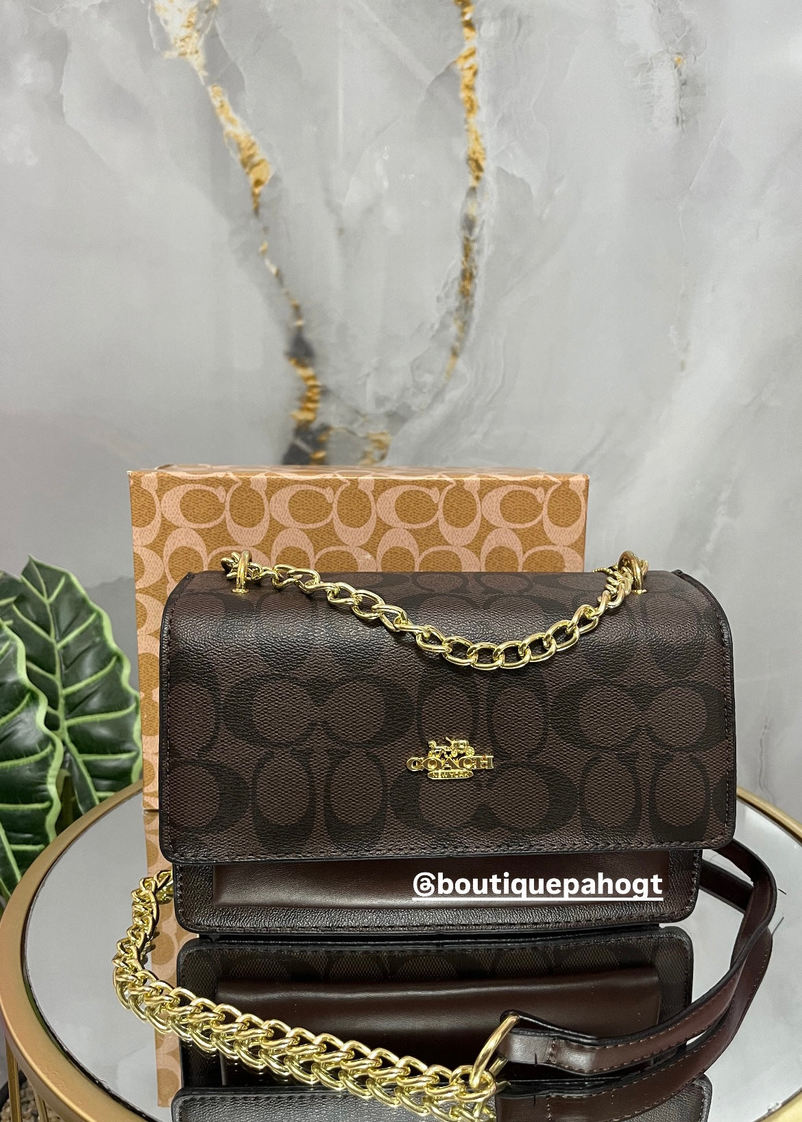 BOLSO COACH CAFÉ IMPORTADO