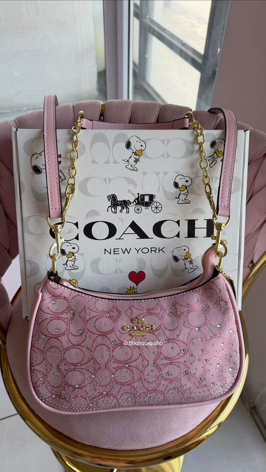 BOLSO MEDIA LUNA TERI ROSA COACH DUPE