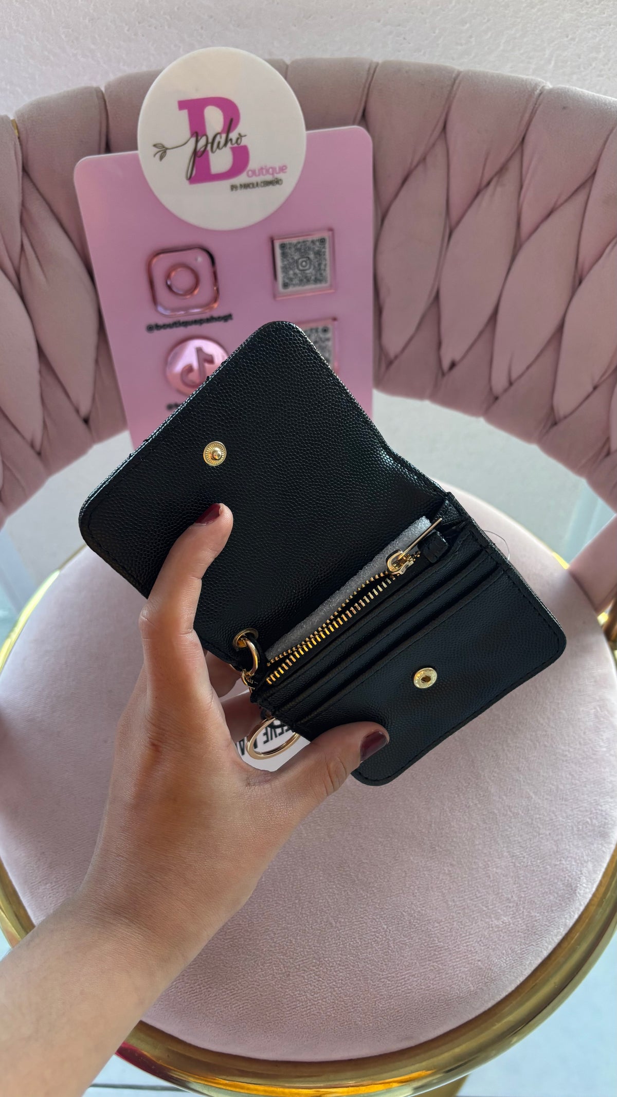 BILLETERA MINI STEVE MADDEN NEGRA ORIGINAL