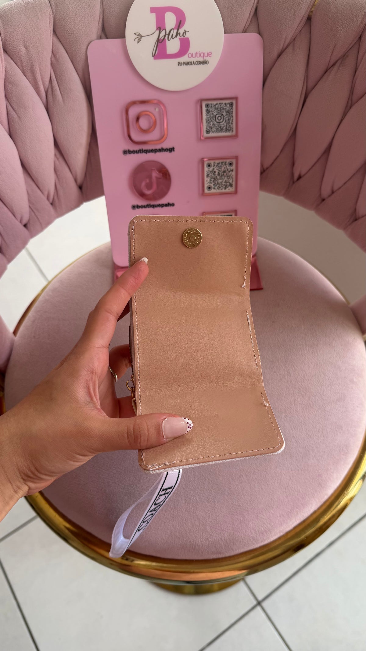 MONEDERO COACH BLANCO DUPE