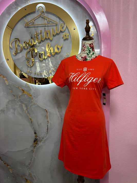 VESTIDO TOMMY HILFIGER ORIGINAL NARANJA