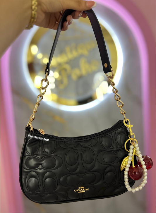 BOLSO COACH  TERI COLOR NEGRO DUPE