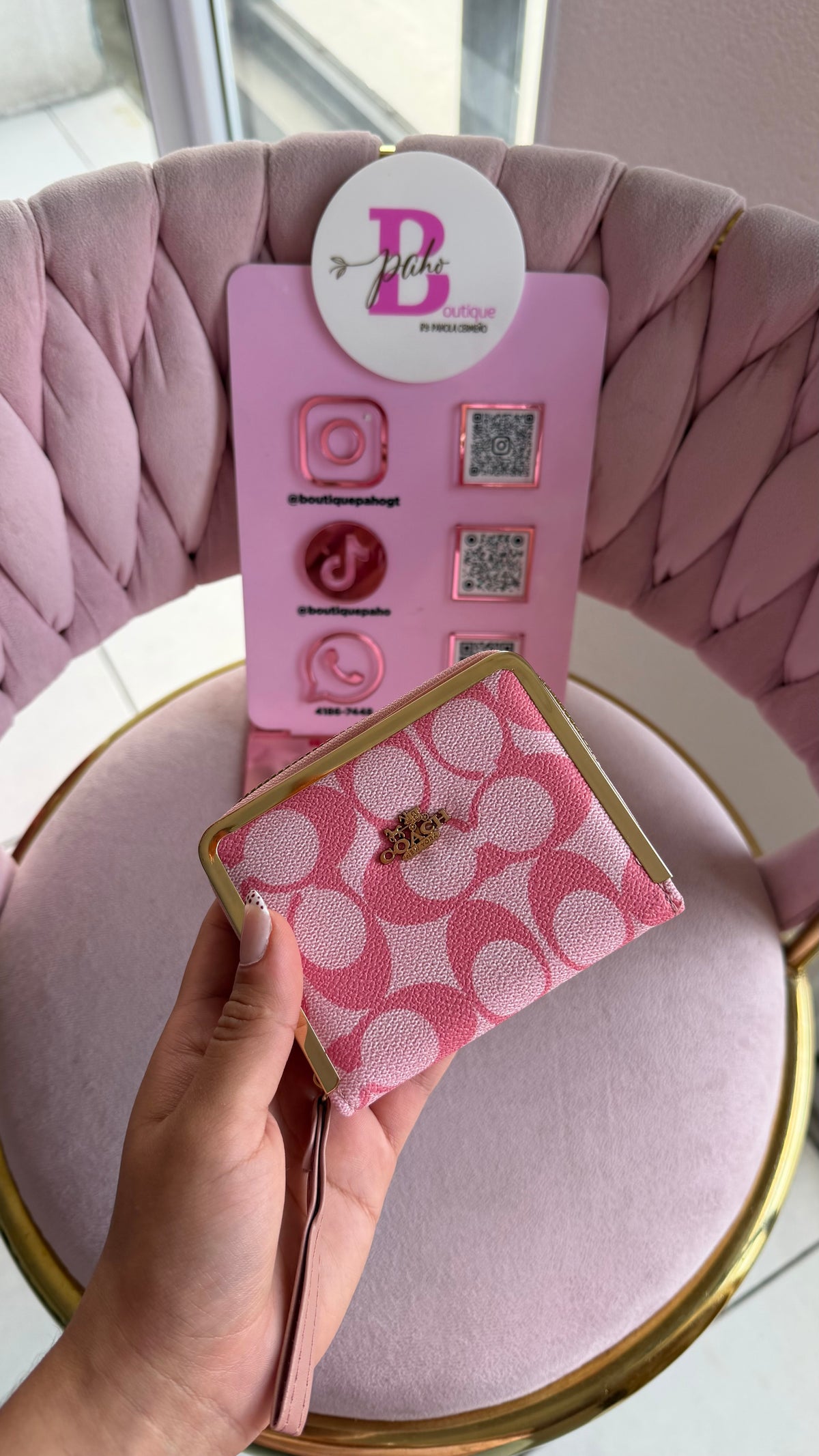 BILLETERA COACH ROSA DUPE