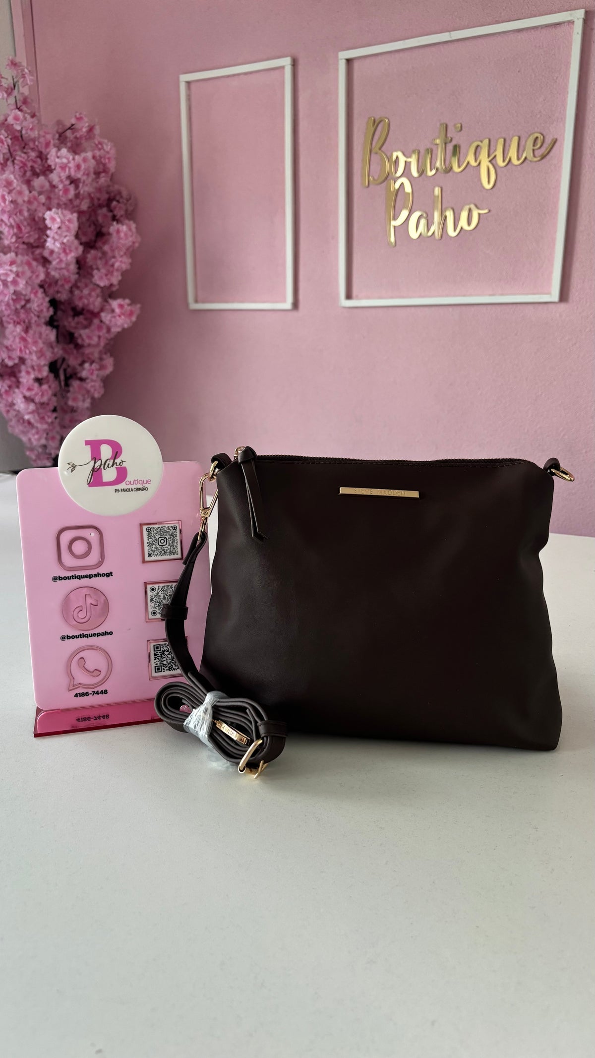 BOLSA CROSSBODY STEVE MADEN CAFÉ QUEMADO ORIGINAL