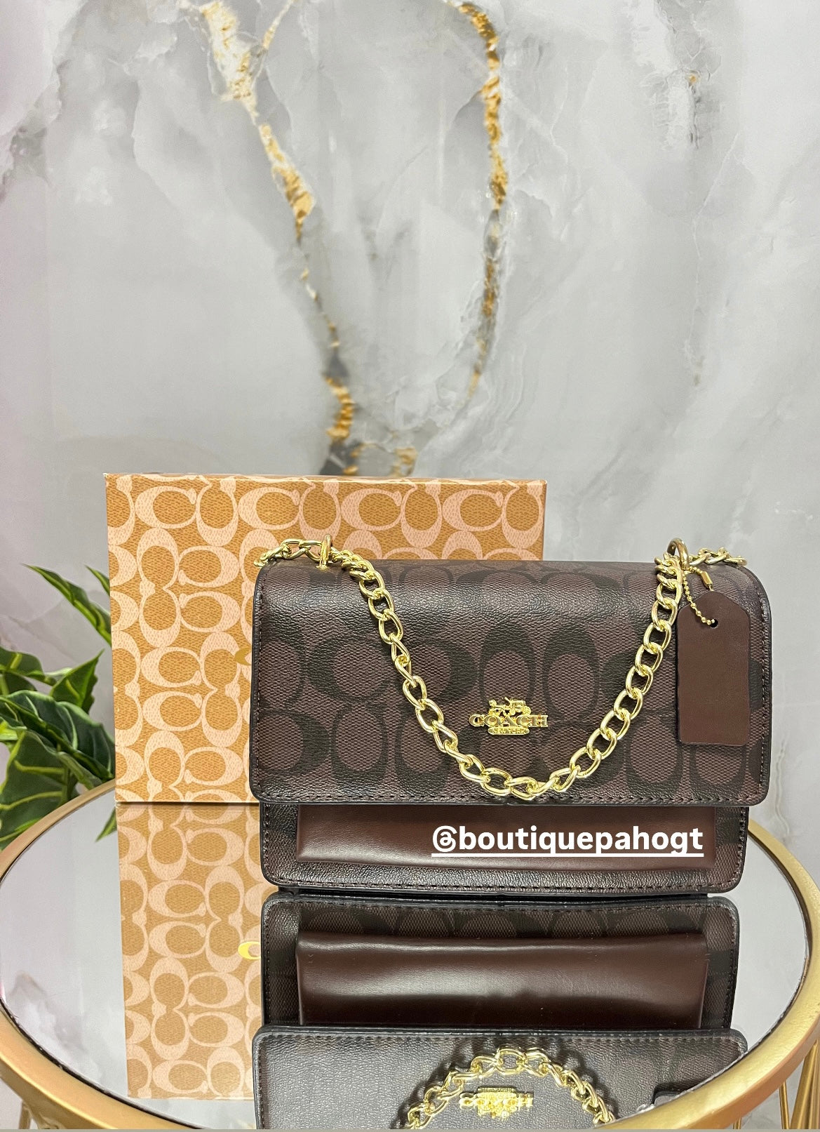 BOLSO COACH CAFÉ IMPORTADO