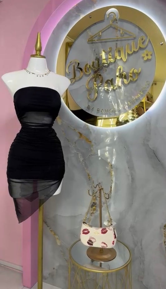 VESTIDO DE TUVO NEGRO