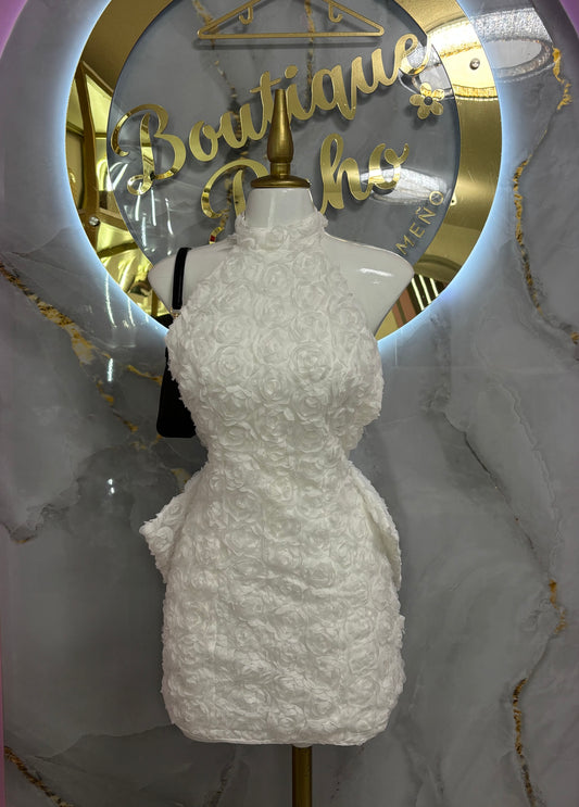 VESTIDO DE MOÑA BLANCO