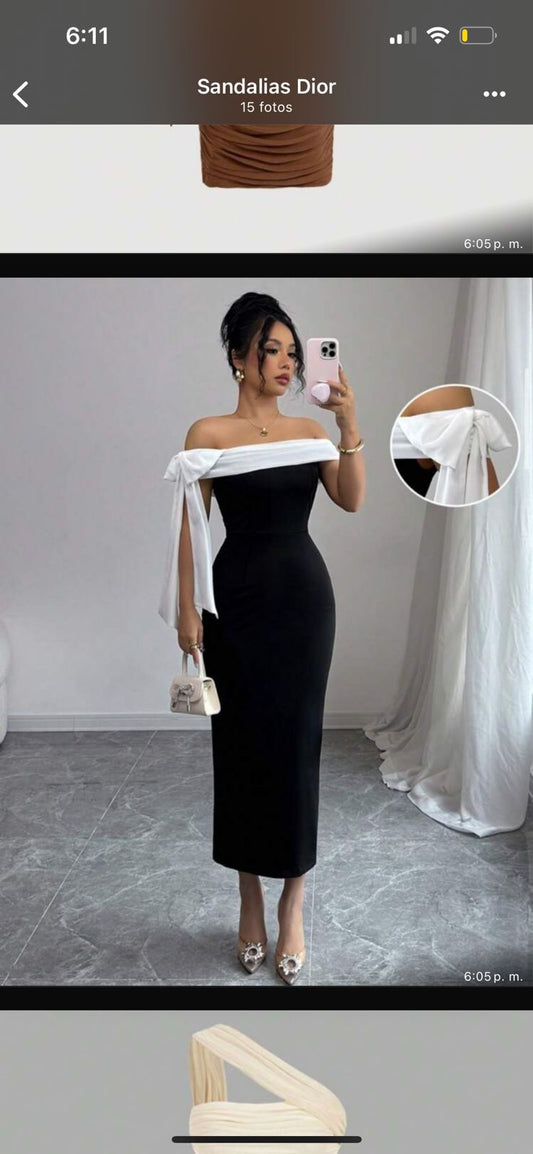VESTIDO NEGRO LARGO
