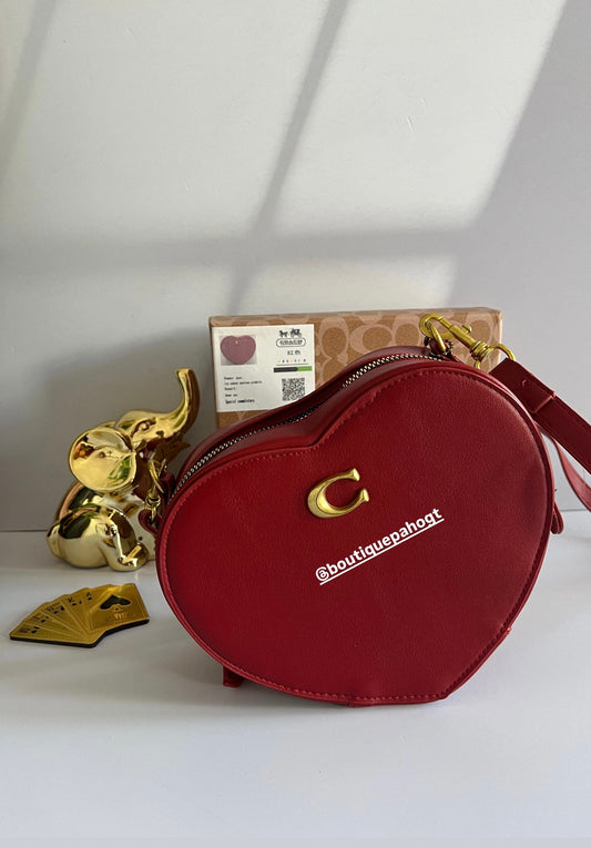 BOLSO COACH DE CORAZÓN ROJO DUPE