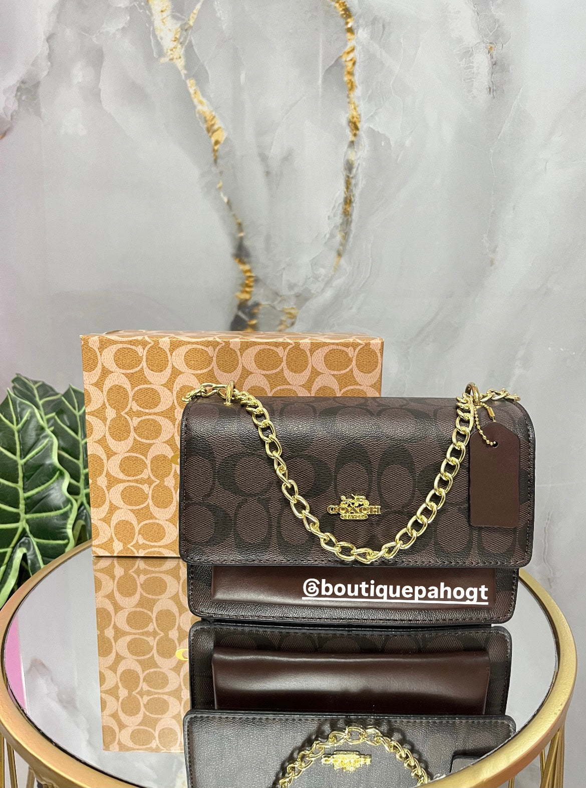 BOLSO COACH CAFÉ IMPORTADO