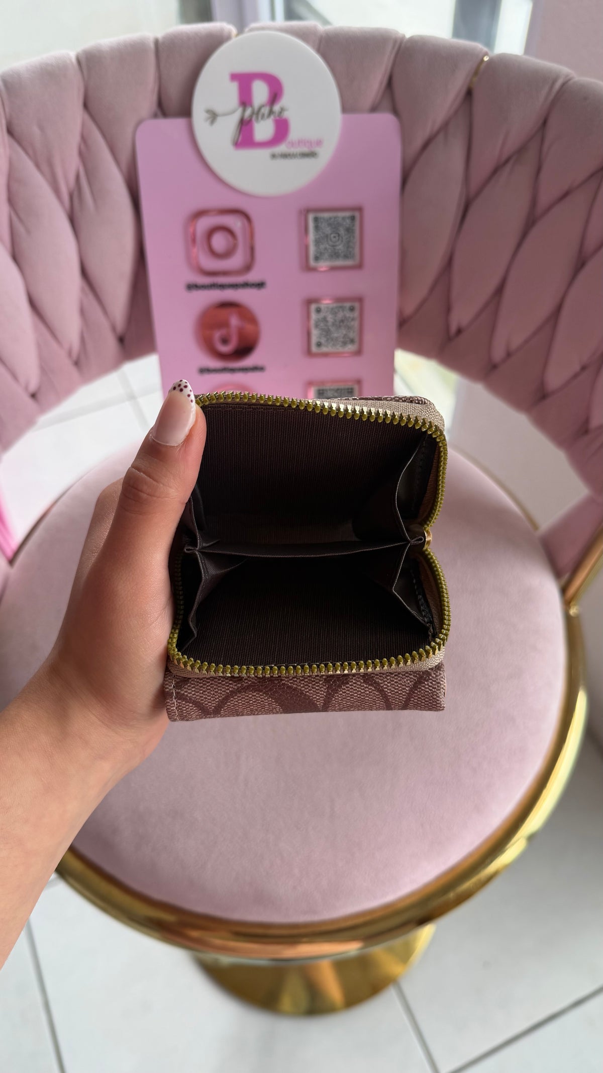 MONEDERO COACH CAFÉ DUPE