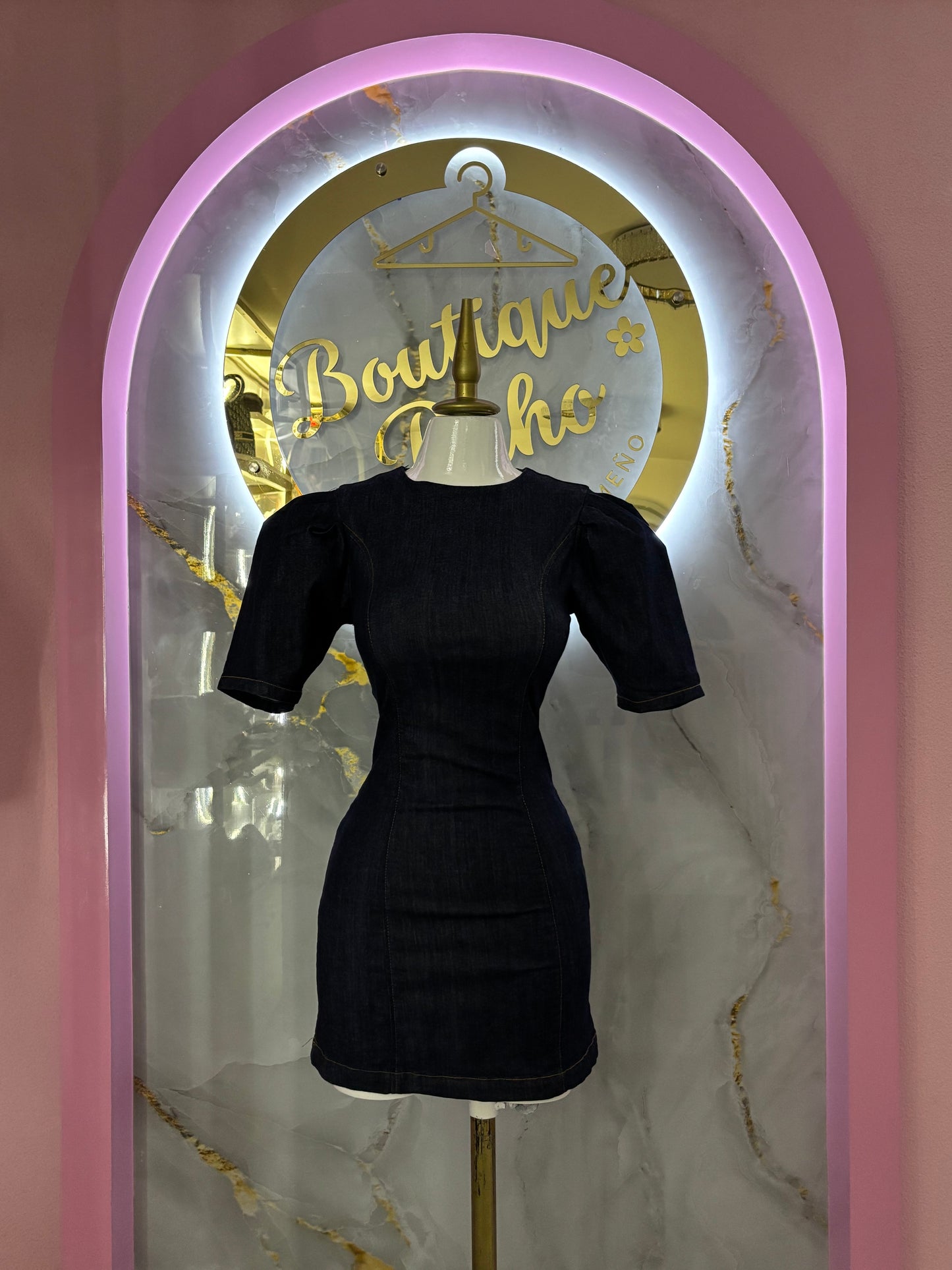 VESTIDO DE LONA MANGAS TIPO PRINCESA ZARA