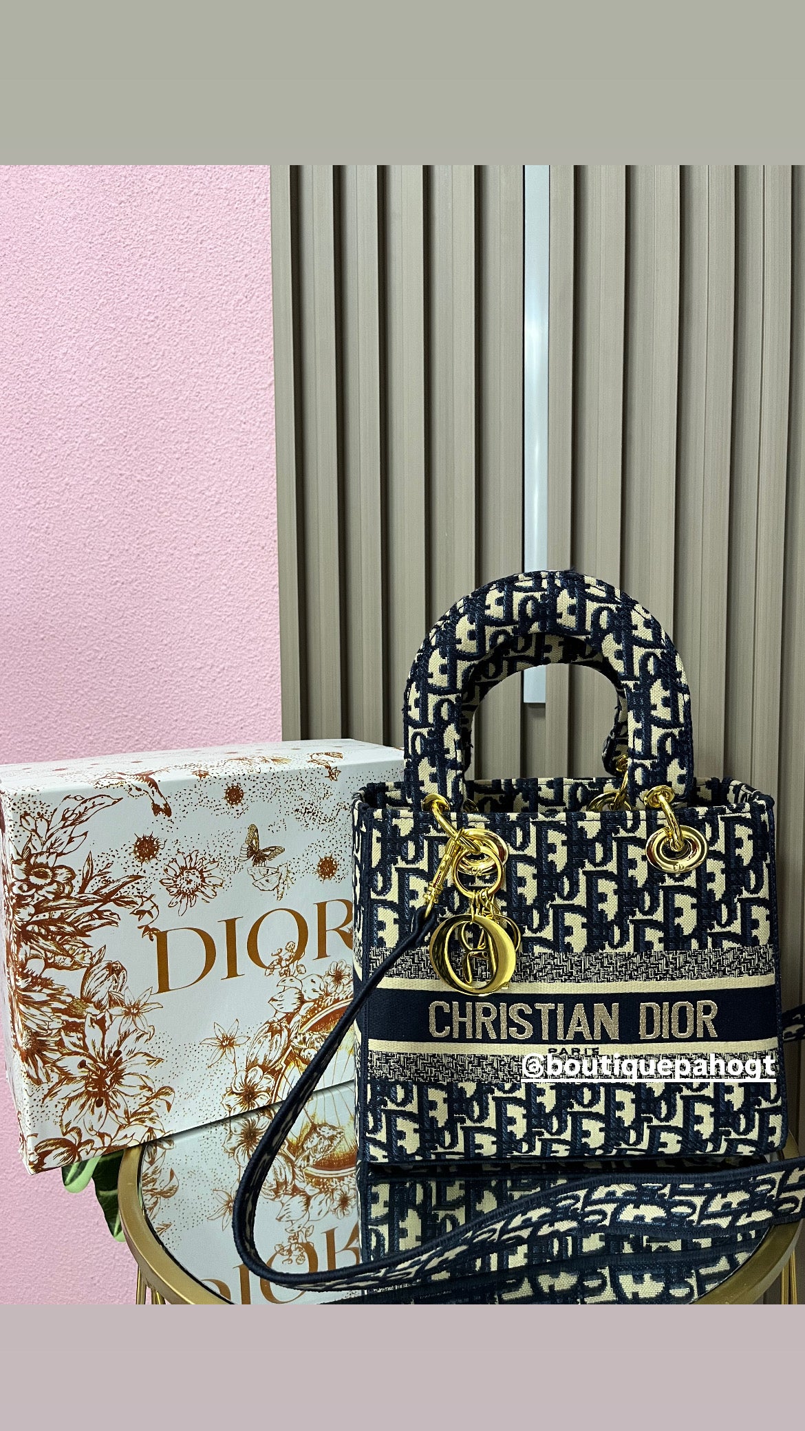 BOLSO DIOR AZUL CON CAJA IMPORTADA