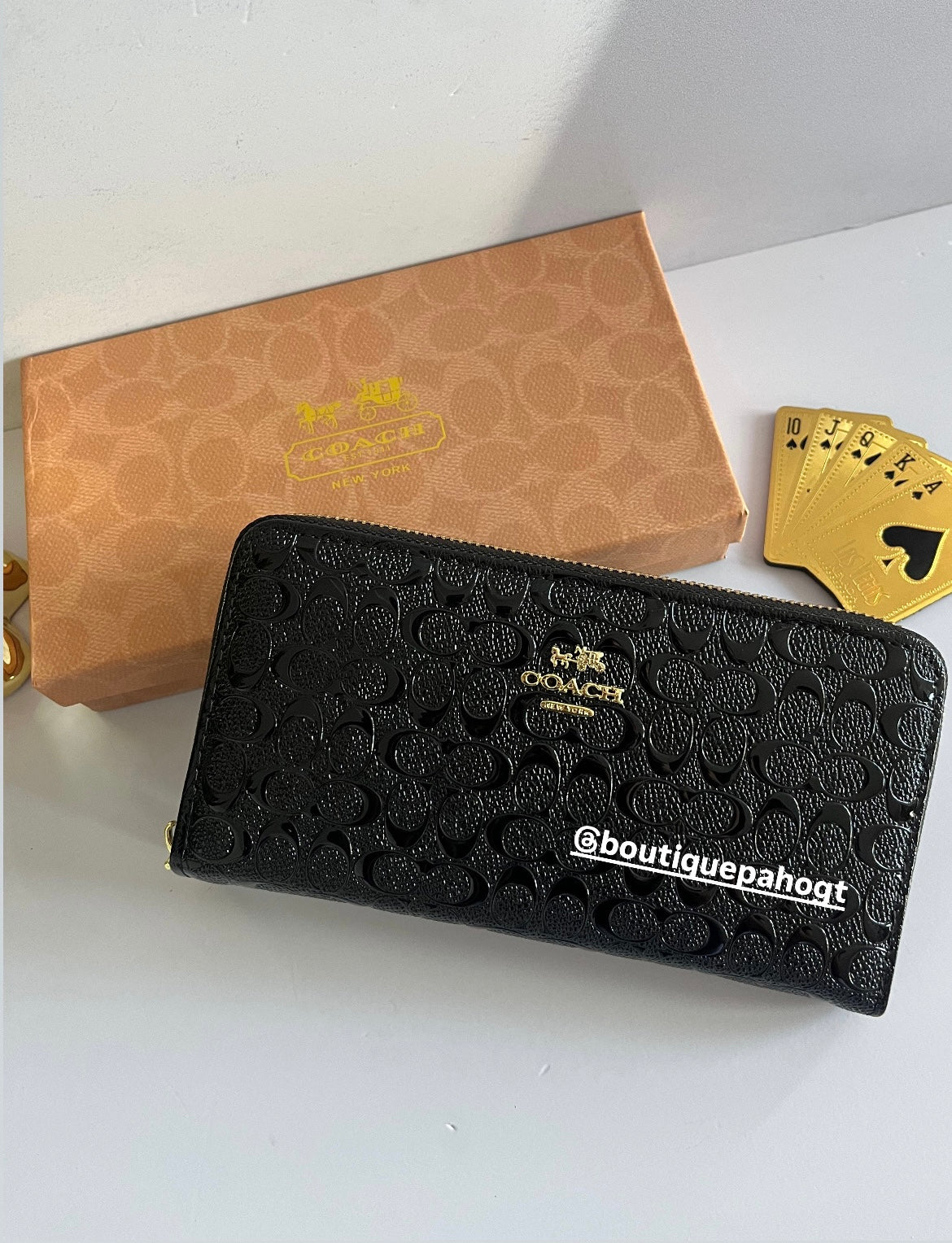 BILLETERA NEGRA COACH DUPE