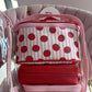 COSMETIQUERAS KIT BLUSH KISS ORIGINAL ROSA CON ROJO