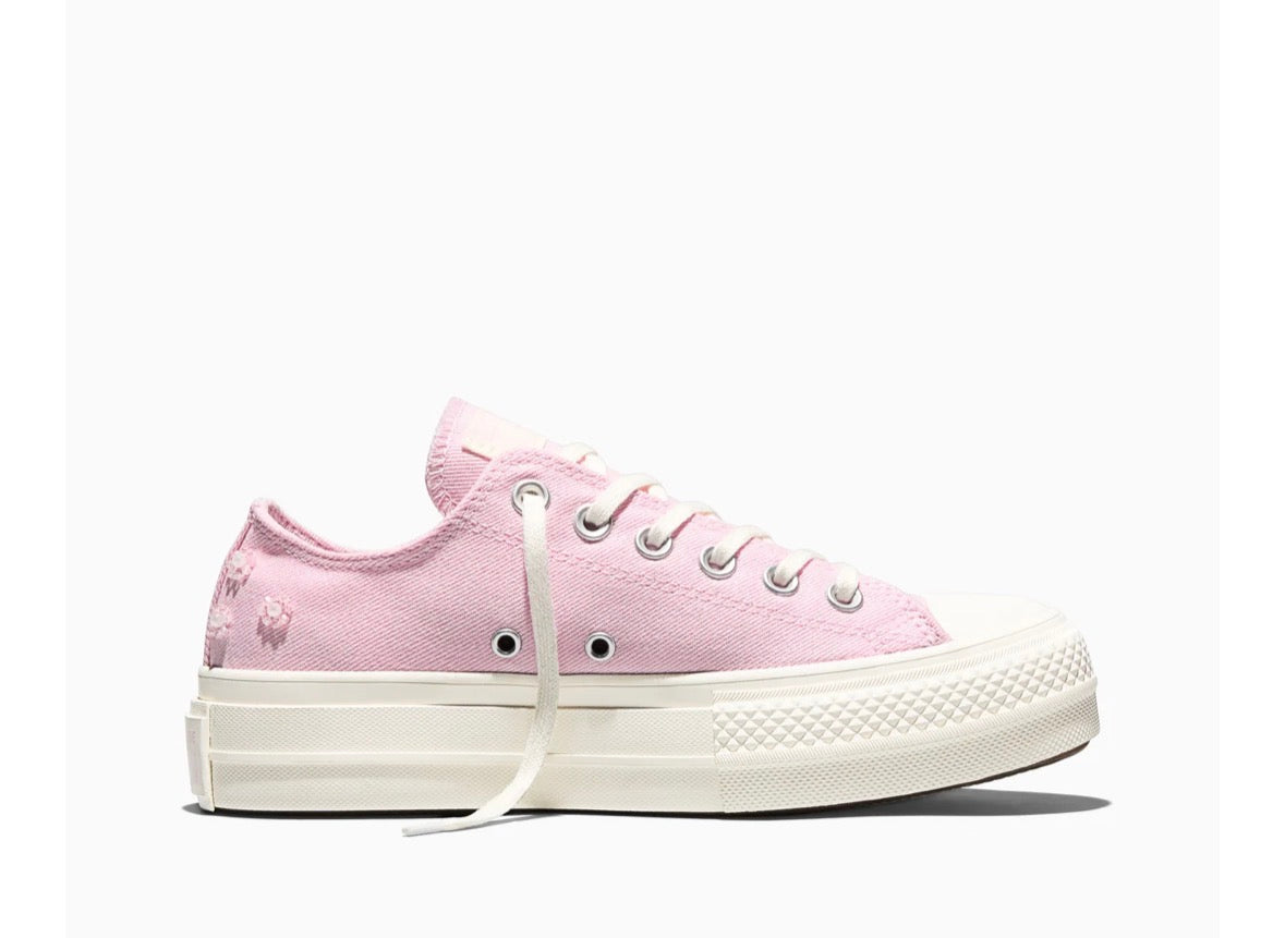 CONVERSE ORIGINALES COLOR ROSA CON FLORES