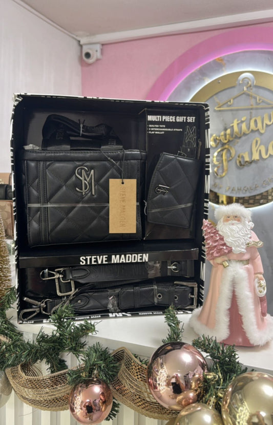 KIT BOLSO STEVEN MADDE ORIGINAL NEGRO