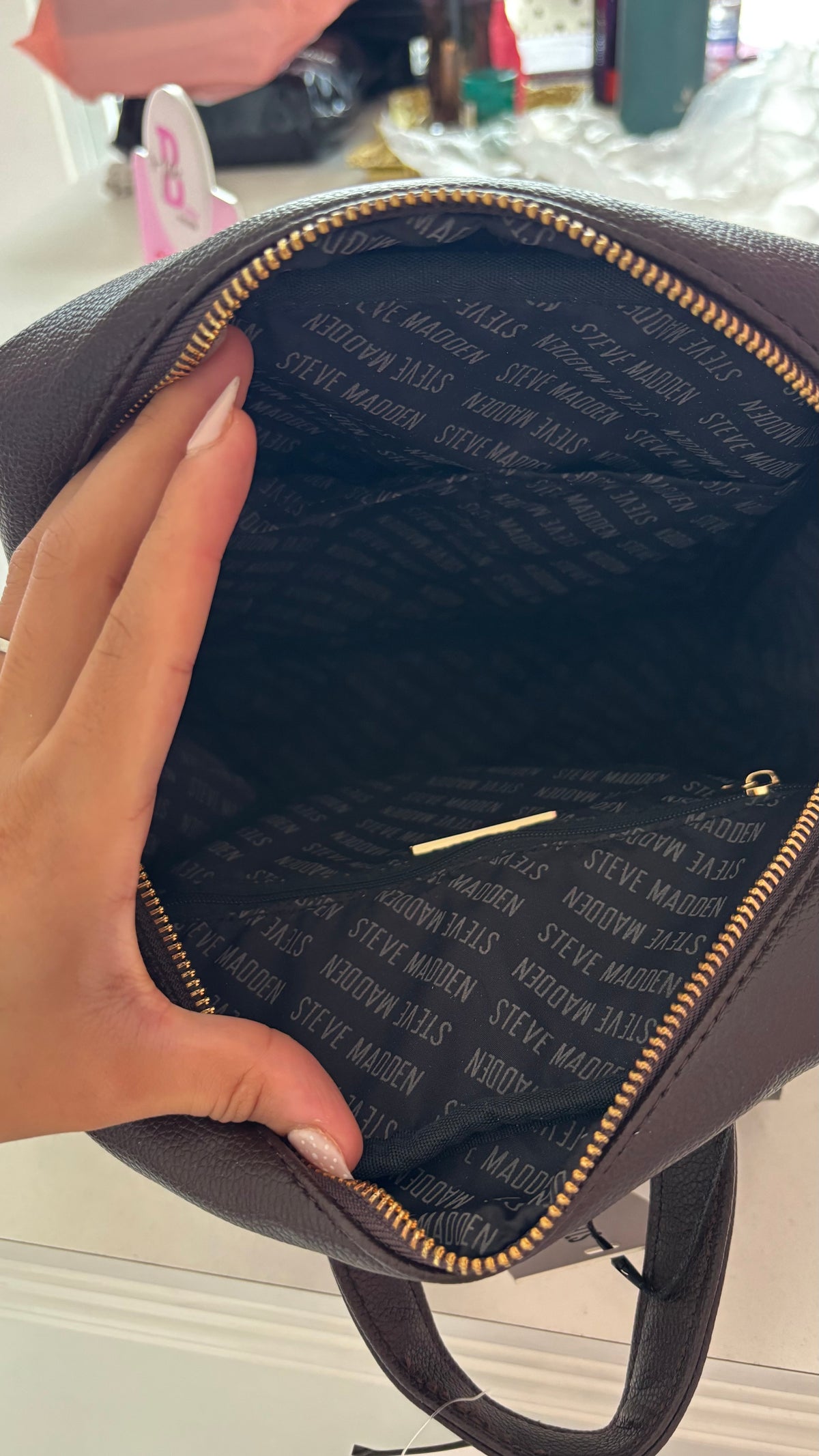 MOCHILA STEVE MADDEN CAFÉ QUEMADO ORIGINAL