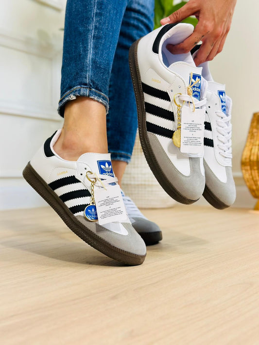 TENIS ZAMBA NEGROS CON BLANCO DUPE