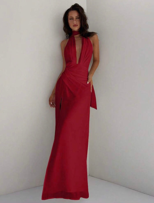 VESTIDO LARGO ROJO