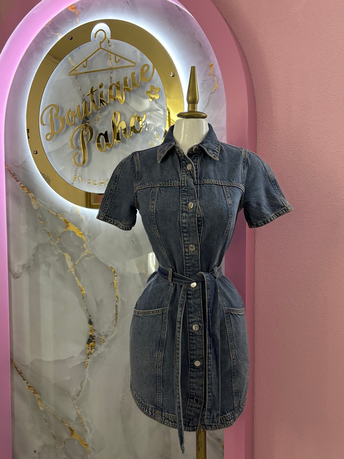VESTIDO BOTONES DE LONA ZARA
