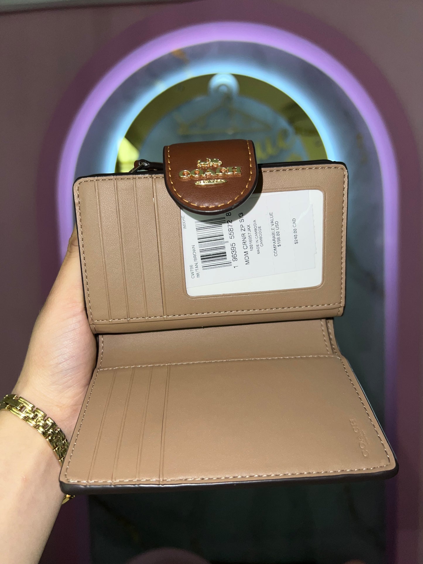 BILLETERA COACH CAFÉ ORIGINAL