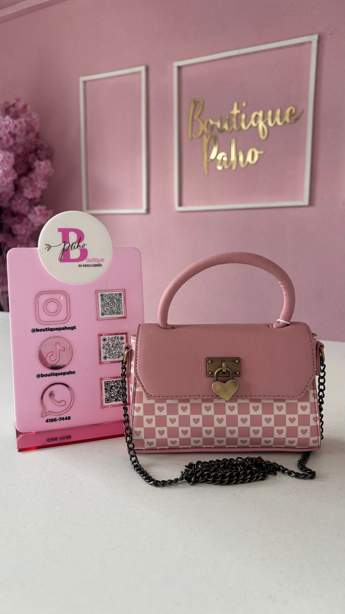 BOLSO MINI CUTE DE CANDADO CORAZÓN BLUSH KISS ORIGINAL