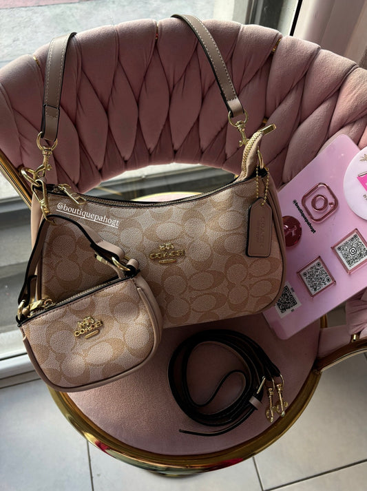 BOLSO COACH BEIGE DUPE