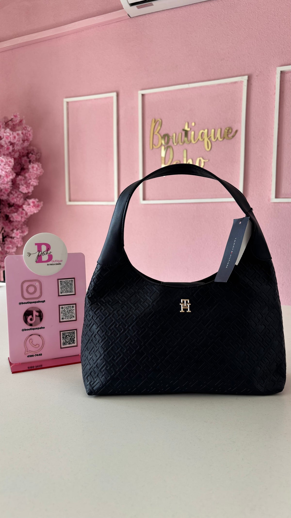 BOLSO MEDIANO TOMMY HILFIGER AZUL ORIGINAL