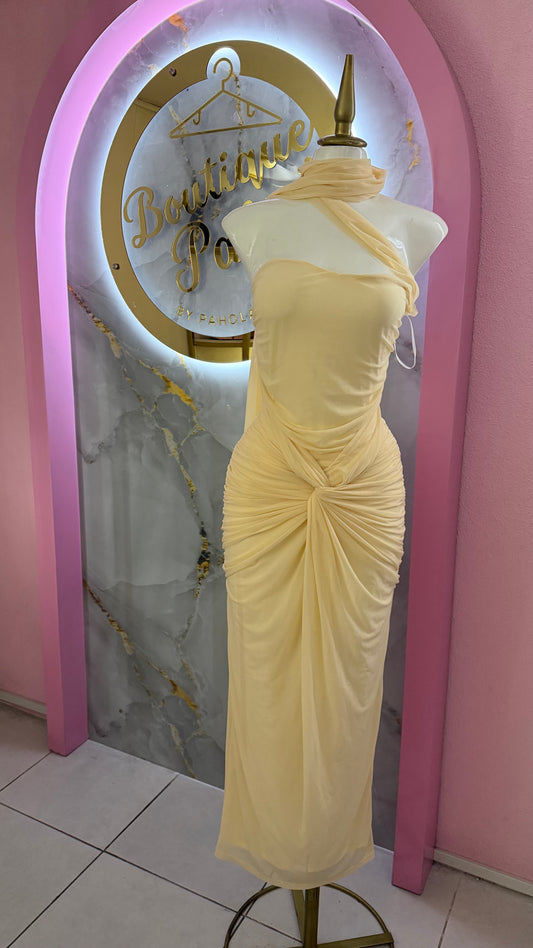 VESTIDO ELEGANTE BEIGE