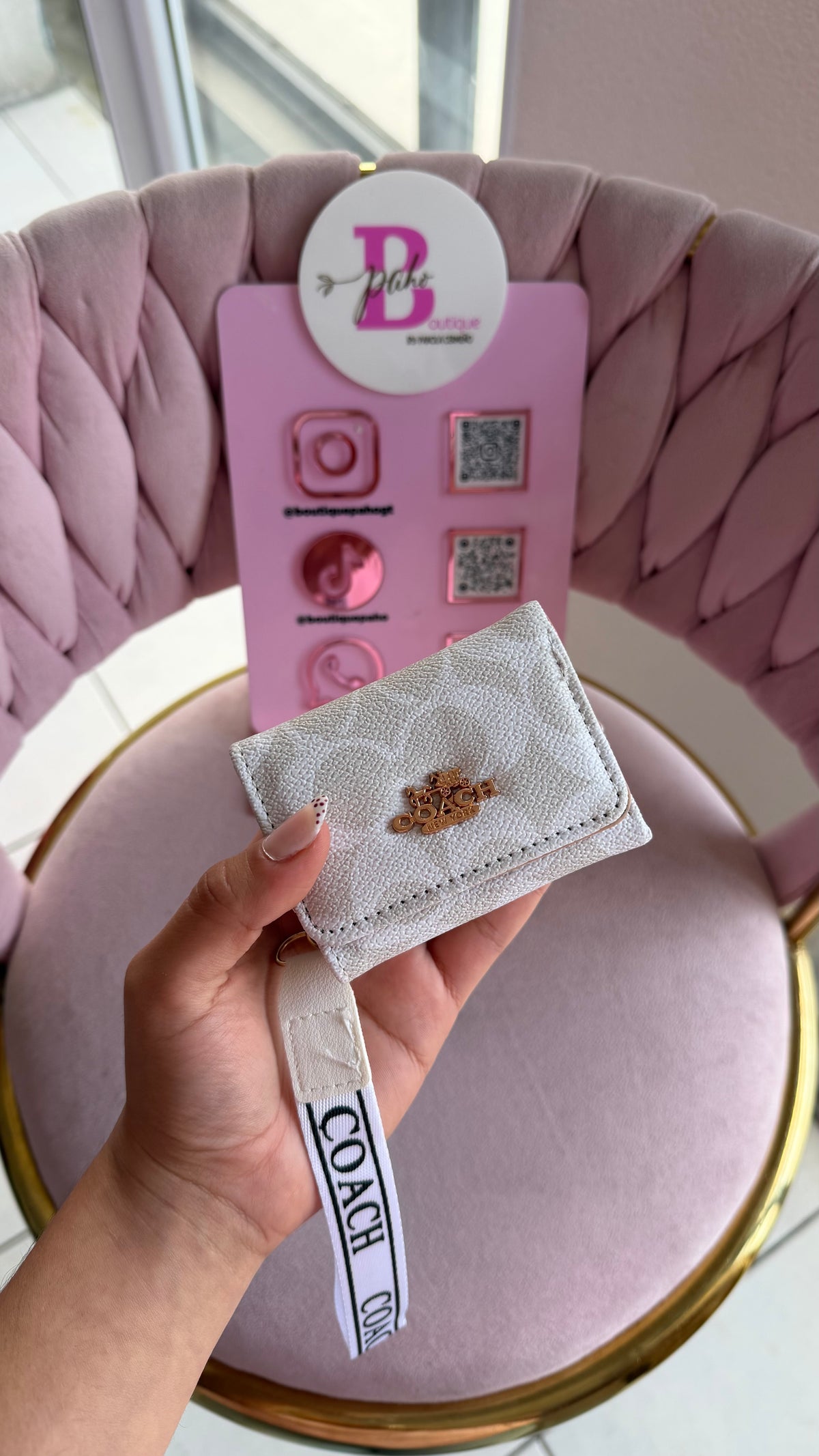 MONEDERO COACH BLANCO DUPE