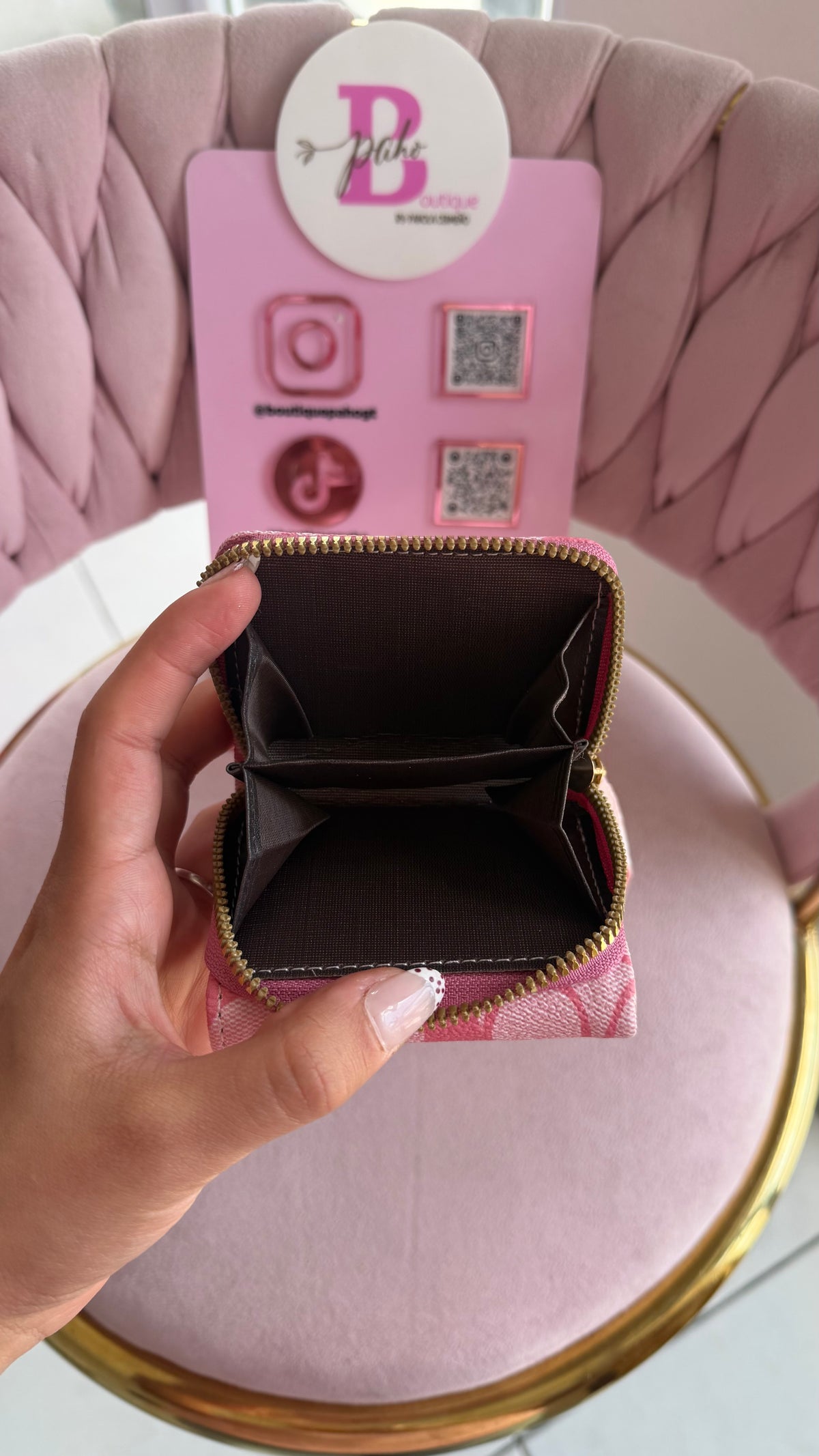 MONEDERO COACH ROSA DUPE
