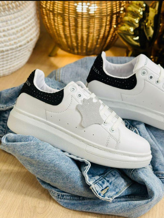 TENIS ALEXANDER MACCQUEN BLANCO CON NEGRO DUPE