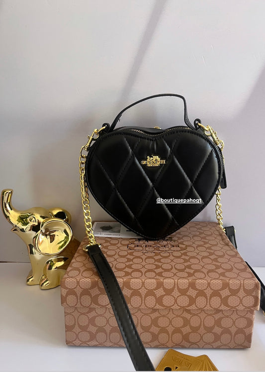 BOLSO COACH NEGRO DE CORAZÓN DUPE