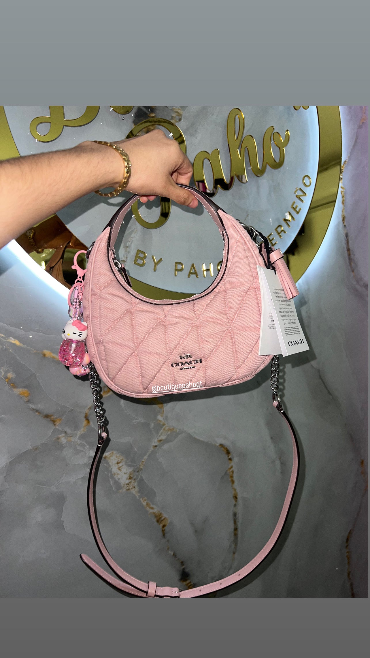 BOLSO COACH ROSADO  ORIGINAL